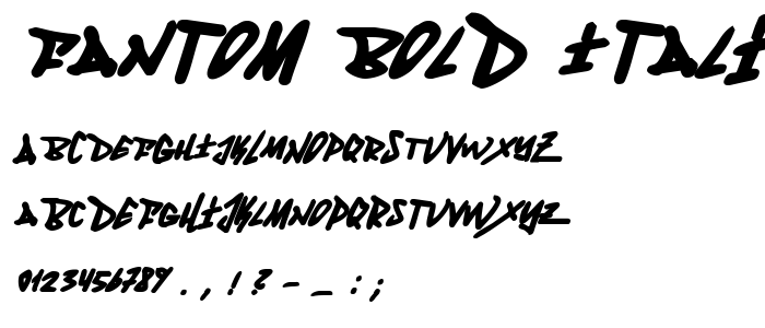 Fantom Bold Italic font